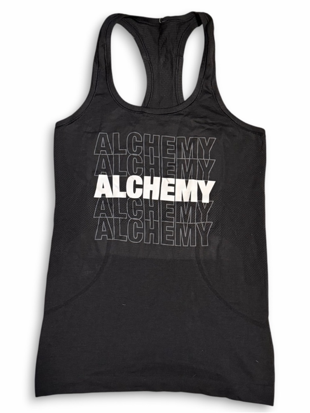 Lululemon Swiftly Tech Racerback Tank Top Alchemy Black Sz 4